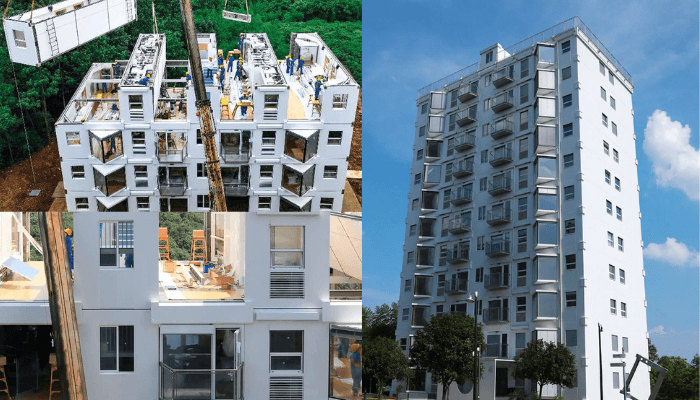 10-story building built in just 28 hours, 45 minutes